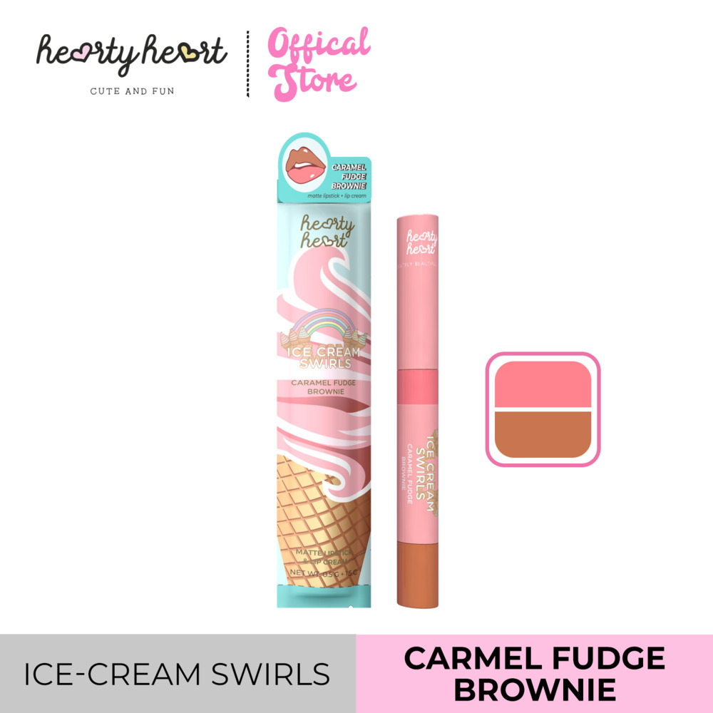 Hearty Heart - Lip Pop (ice cream swirls)(Caramel Fudge Brownie)(0.5g+1.5g)