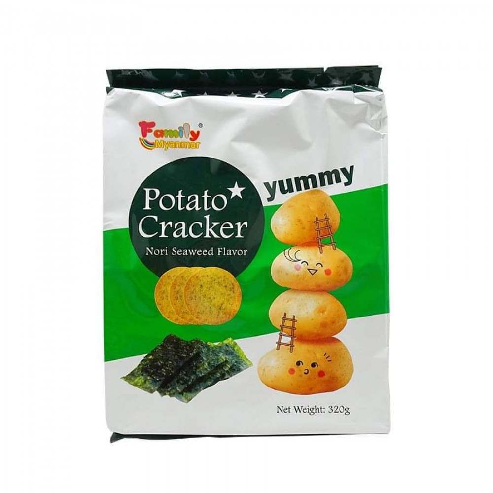 Family Myanmar - Potato Cracker - Nori Seaweed Flavour(320g)