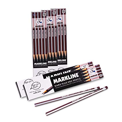 LINE - markline - Dark Plus HB2 Pencils (10pcs)