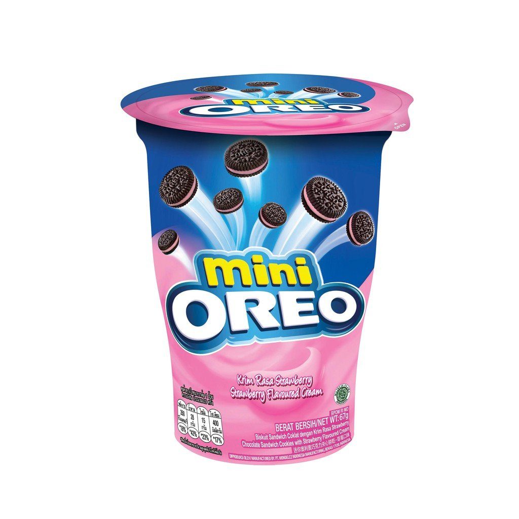 Oreo Mini - Sandwich Biscuit - Strawberry (61.3g)