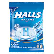 Halls - Mentho-Lyptus Flavoured Candy - Blue (140g)