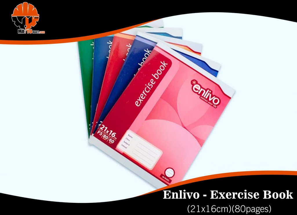 Enlivo - Exercise Book (21x16cm)(80pages)