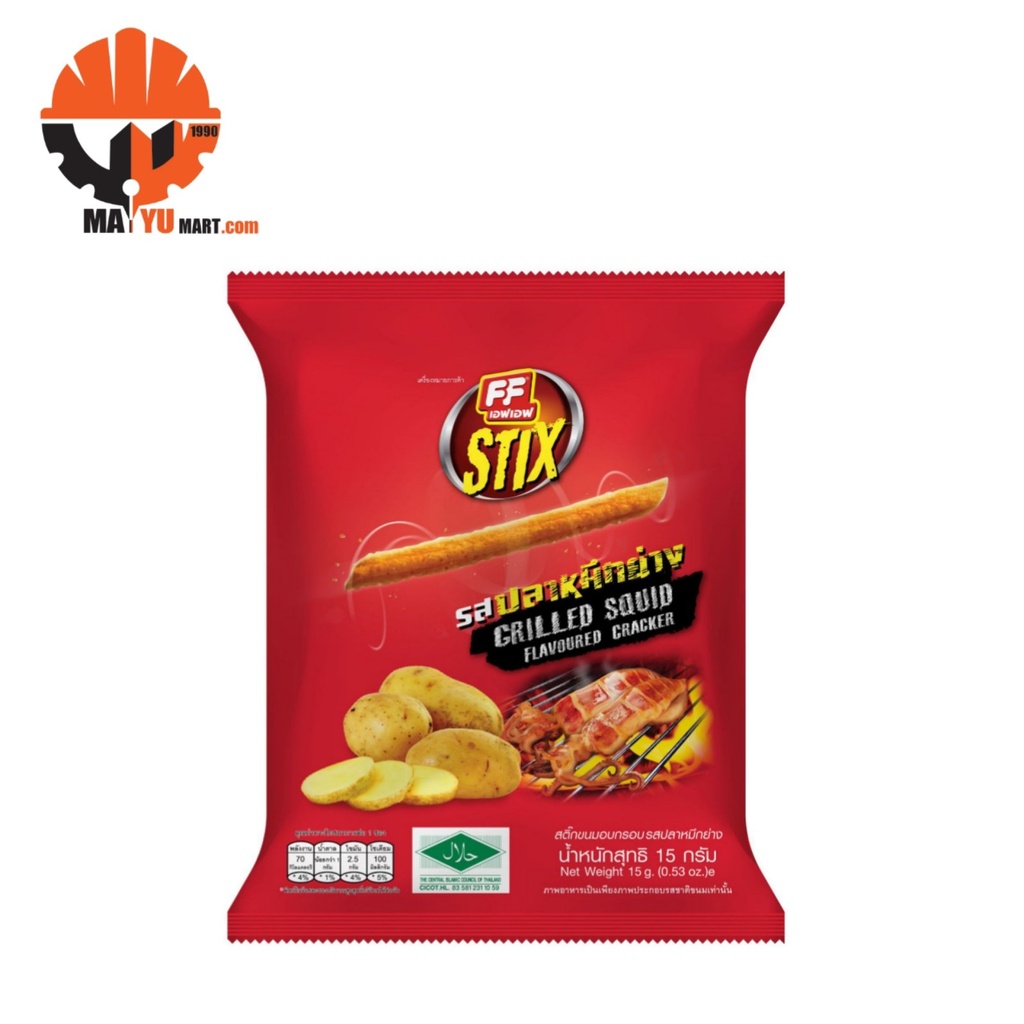 FF - Stix - Grilled Squid Flavoured Cracker (15g) red