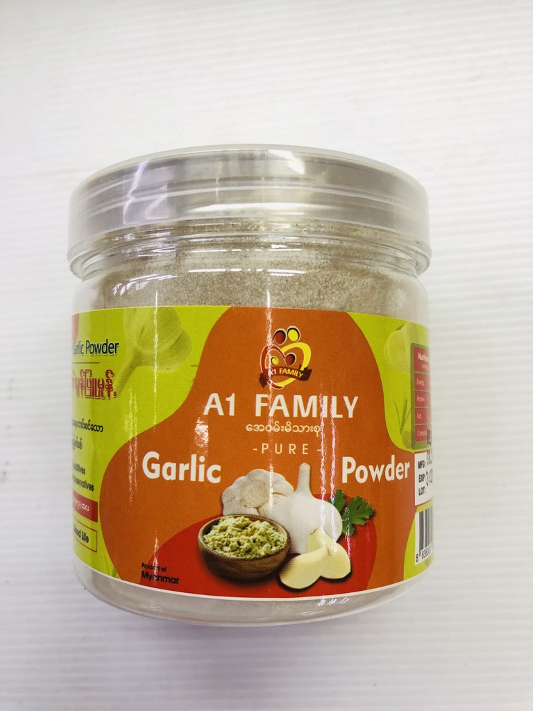 A1 Family - Pure Garlic Powder (ကြက်သွန်ဖြူမှုန့်) (120g)