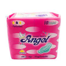 Angel - Sanitary Napkins Clear Dry Comfortable For Day 10pads (Pink)