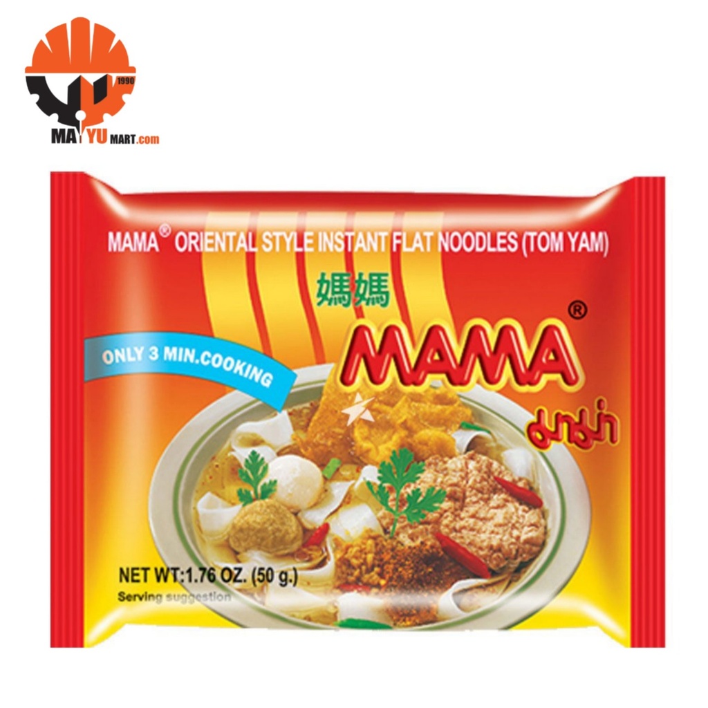 MAMA - Instant Flat Noodles - Tom Yam Flavour (50g)