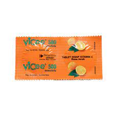 Vicee - Vitamin C Tablets - Orange Flavour (1x2Pcs)