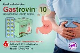 Gastrovin - Domperidone (10 Tablets) (အအန်ပျောက်ဆေး)