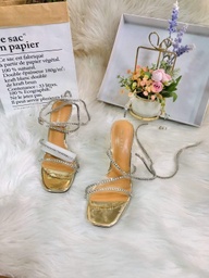DressUp - Gold, Silver Crystal Heels (Size 38) (No.922)