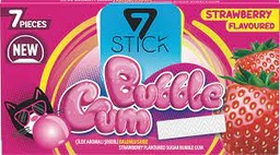 7 Stick-Bubble Gum -Strawberry Flavoured (7pcs)