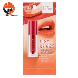 Baby Bright - Lip &amp; Cheek - Watermelon Gel Tint #02 (Lively Orange)