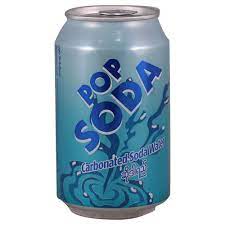 Pop Soda - Carbonated Soda Water (330ml) Blue