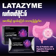 Latazyme - Nutritional Food Supplement - 1Card (10 Tablets) အစာအိမ်နှင့်အူလမ်းကြောင်း အာဟာရ ဖြည့်စွက်စာ