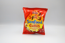 Oishi - Spicy Seafood Curls Shrimp Flavoured (4g)