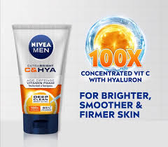 Nivea (Men) - Extra Bright - C/HYA - Age Defense Vitamin Foam - (100g)