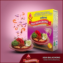 Asia Balachong - Golden Dried Shrimp with Chilli,Garlic &amp; Onion (160g) x 36pcs [ ရွှေပုဇွန်ဘလာချောင် ]