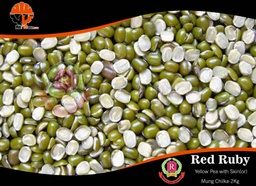 Red Ruby - Yellow Pea with Skin / Mung Chilka (ပဲ၀ါလေးအခွံပါအခြမ်း) (2kg Pack)