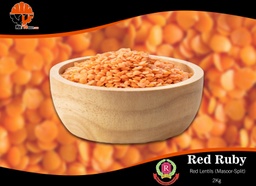 Red Ruby - Red Lentils / Masoor (Split) (ပဲနီလေးအခြမ်း) (2kg Pack)