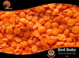 Red Ruby - Red Lentils / Masoor (Split) (ပဲနီလေးအခြမ်း) (5kg Pack)