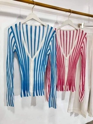 DressUp - Blue Stripe Long Sleeve ( Free Size)