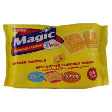 Magic - Sandwich Cracker With Butter Flavoured Cream (15g) Yellow