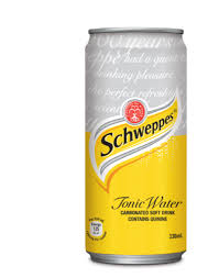 Schweppes - Tonic Water Carbonated Soft Drink Contains Quinine Can (330ml)