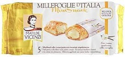 Matilde Vicenzi - Mini Snack Puff Pastry Roll Filled With Pastry Cream (125g) yellow