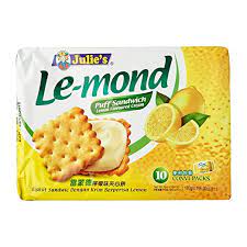Julie's -Le-Mond - Puff Sandwich Lemon Flovour Cream Biscuit (170g)