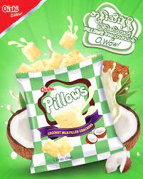 Oishi - Pillows - Coconut Milk-Filled Crackers (36g)