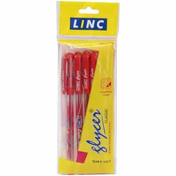 Linc - Glyde - Super Smooth Ball Pen - Red (1 Pcs)