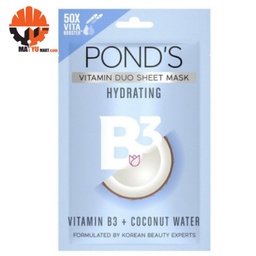 POND'S - Vitamin Duo Sheet Mask - Hydrating - Vitamin B3 + Coconut (20g)
