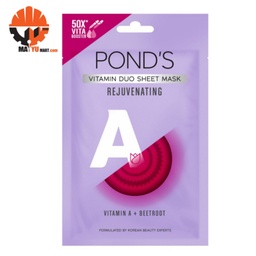 POND'S - Vitamin Duo Sheet Mask - Rejuvenating - Vitamin A + Beetroot (20g)