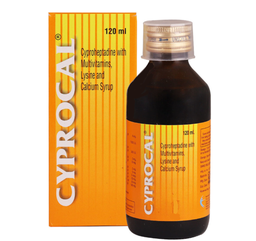 Cyprocal - Cyproheptadine With Multi Vitamin Lysine &amp; Calcium Syrup (120ml)