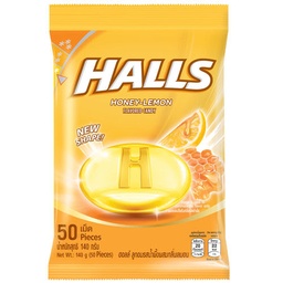 Halls - Honey Lemon Flavoured Candy - Yellow (140g)